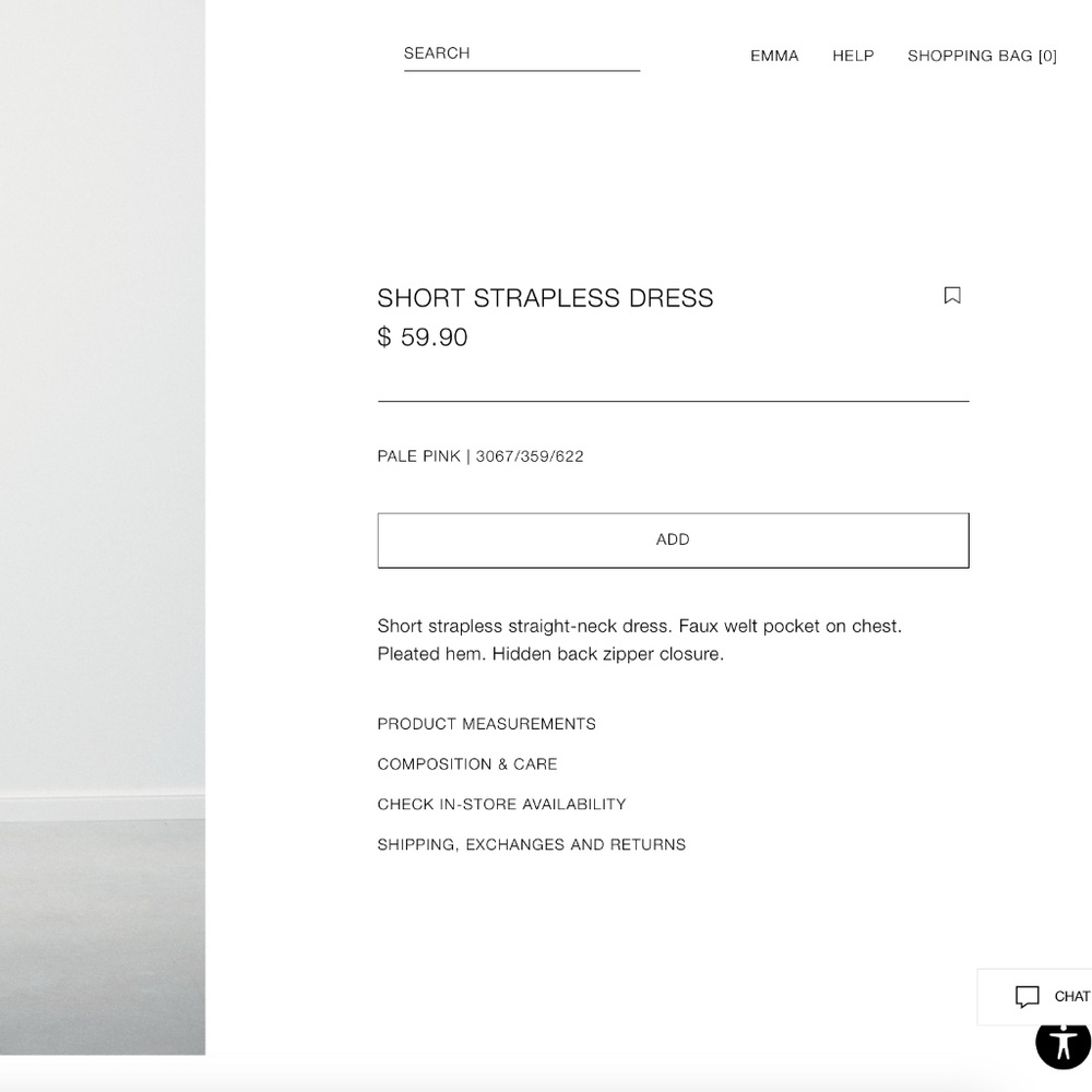 Zara Short Strapless Dress - Picture 5 of 5